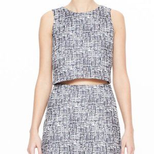 Joie Mintelle Black and White Sleeveless Crop Top - XS
